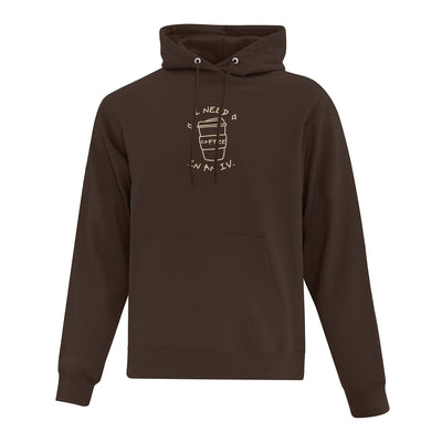 Hoodie "I Need Coffee" Embroidered