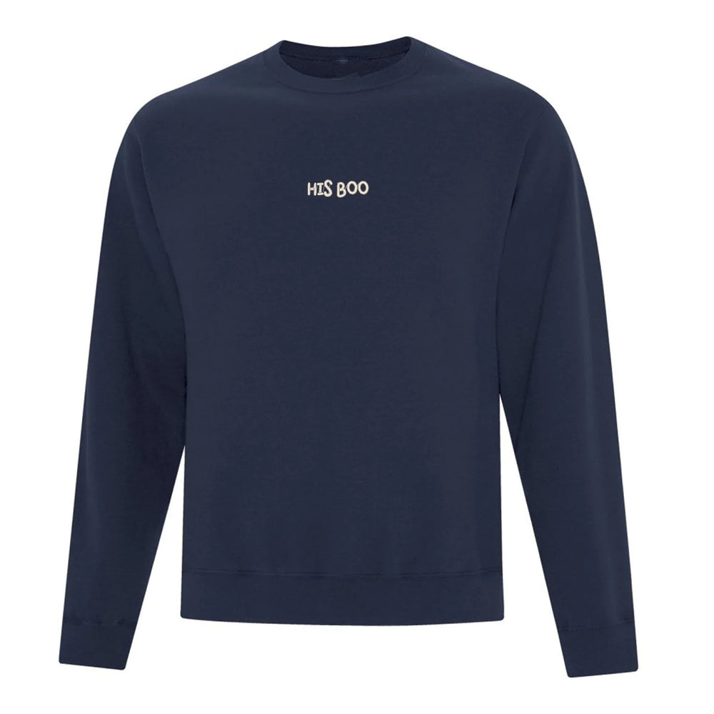 Embroidered "His Boo" Crewneck