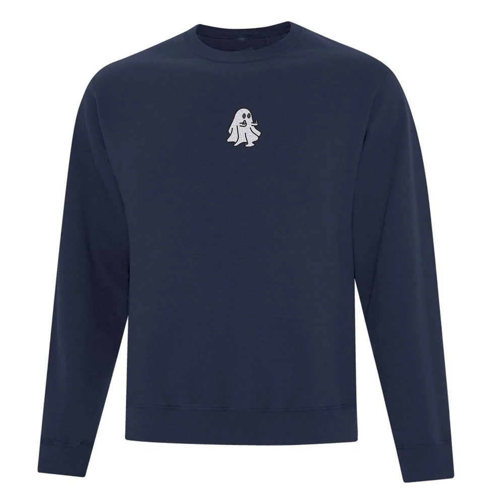 Embroidered Crewneck Ghost without Glasses