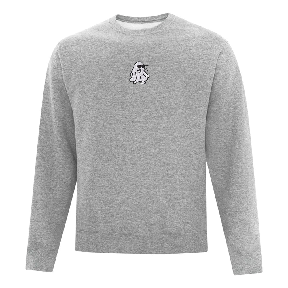 Embroidered Glasses Ghost Crewneck