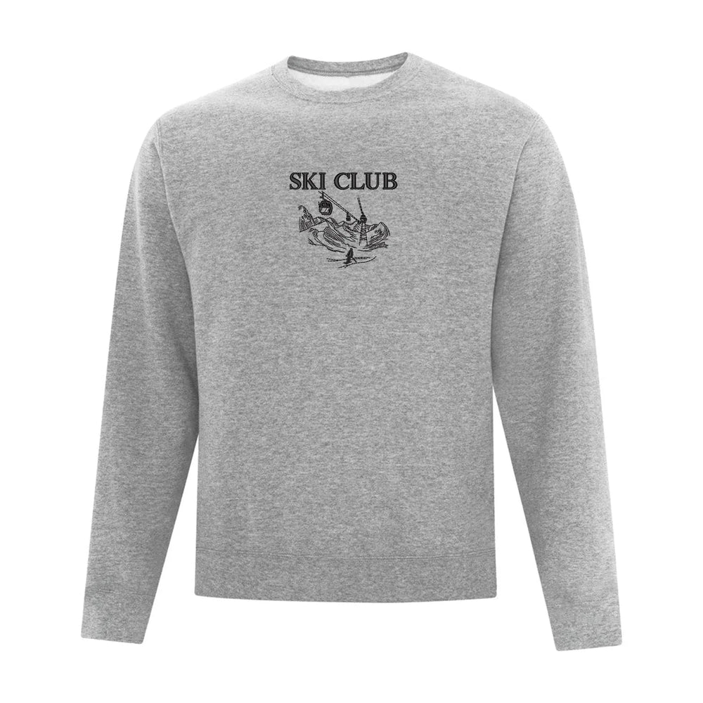 Embroidered "Ski Club" Crewneck