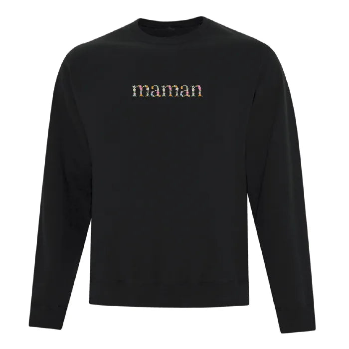 Embroidered "Maman" Crewneck