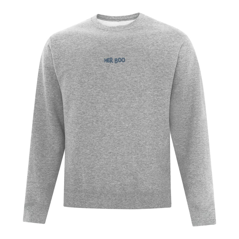 Embroidered Crewneck "Her Boo"