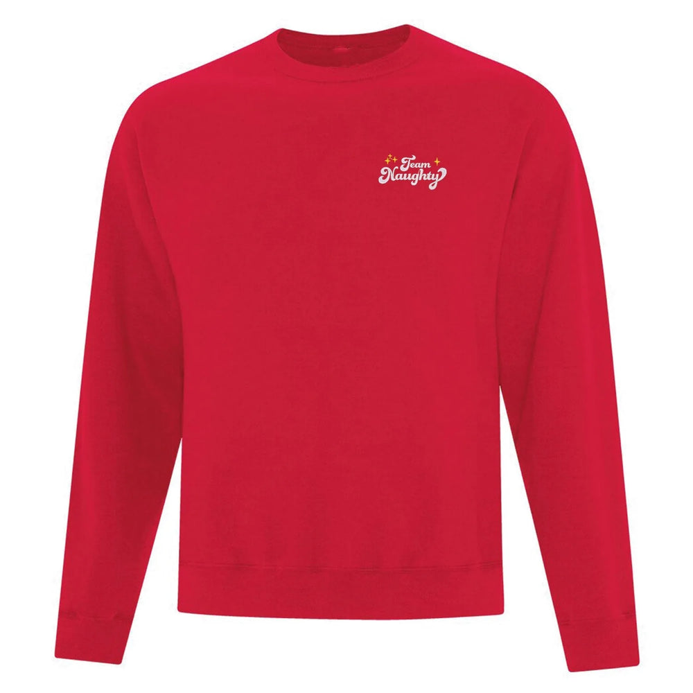 Embroidered Crewneck "Team Naughty"