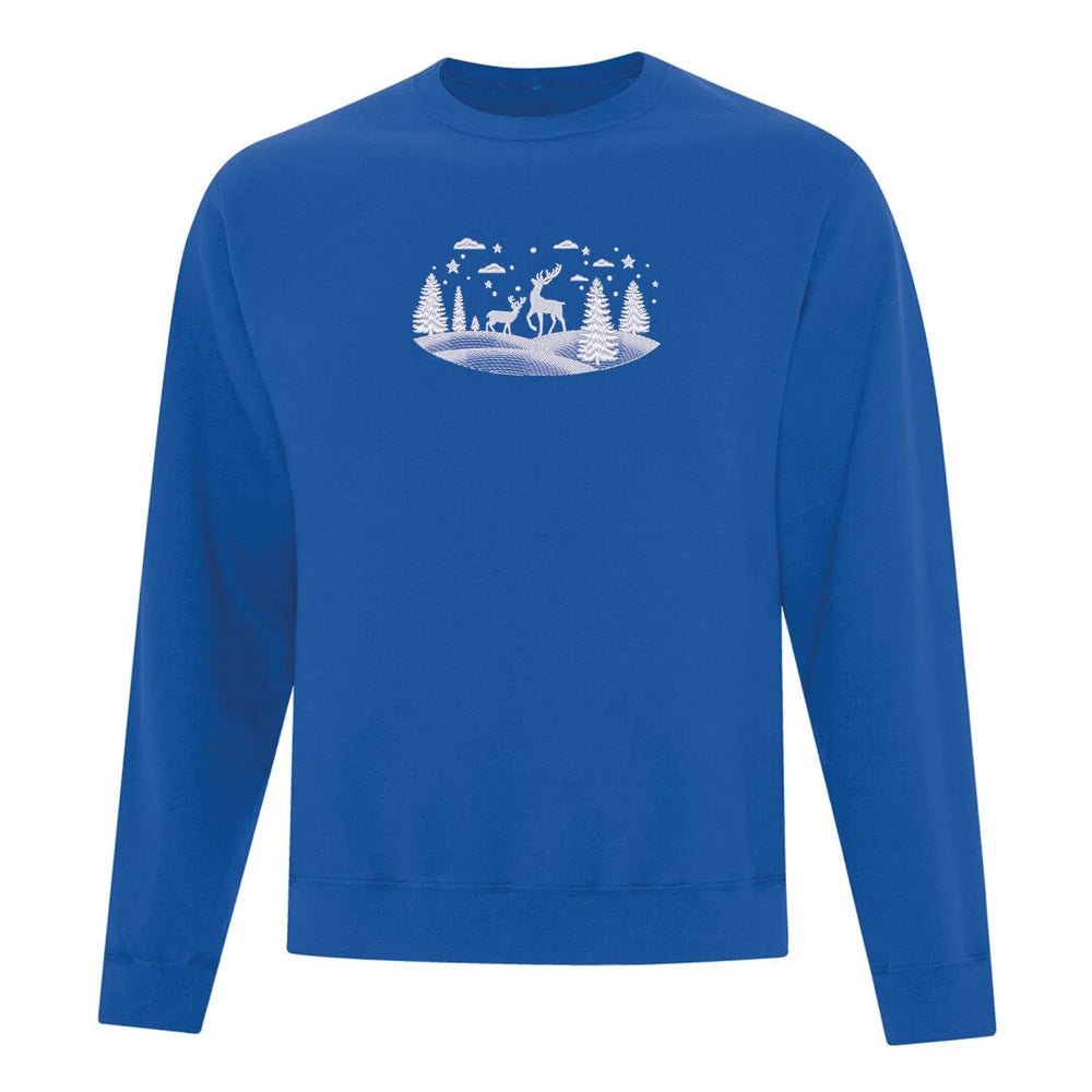 Embroidered Winter Landscape Crewneck
