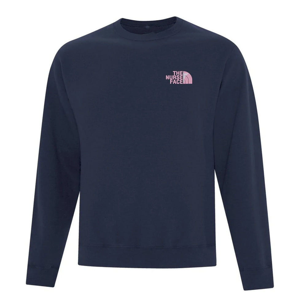 Embroidered Crewneck "The Nurse Face"