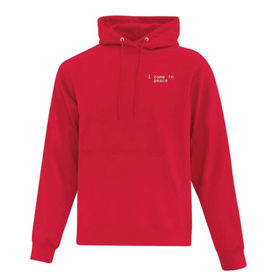 Embroidered "I Come In Peace" Hoodie