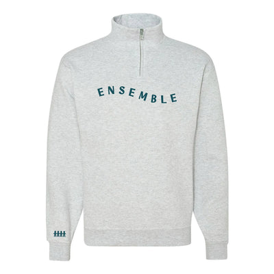 Embroidered "Ensemble" 1/4 Zip Sweater