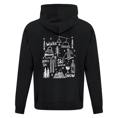 Hoodie Ski Doodles Print