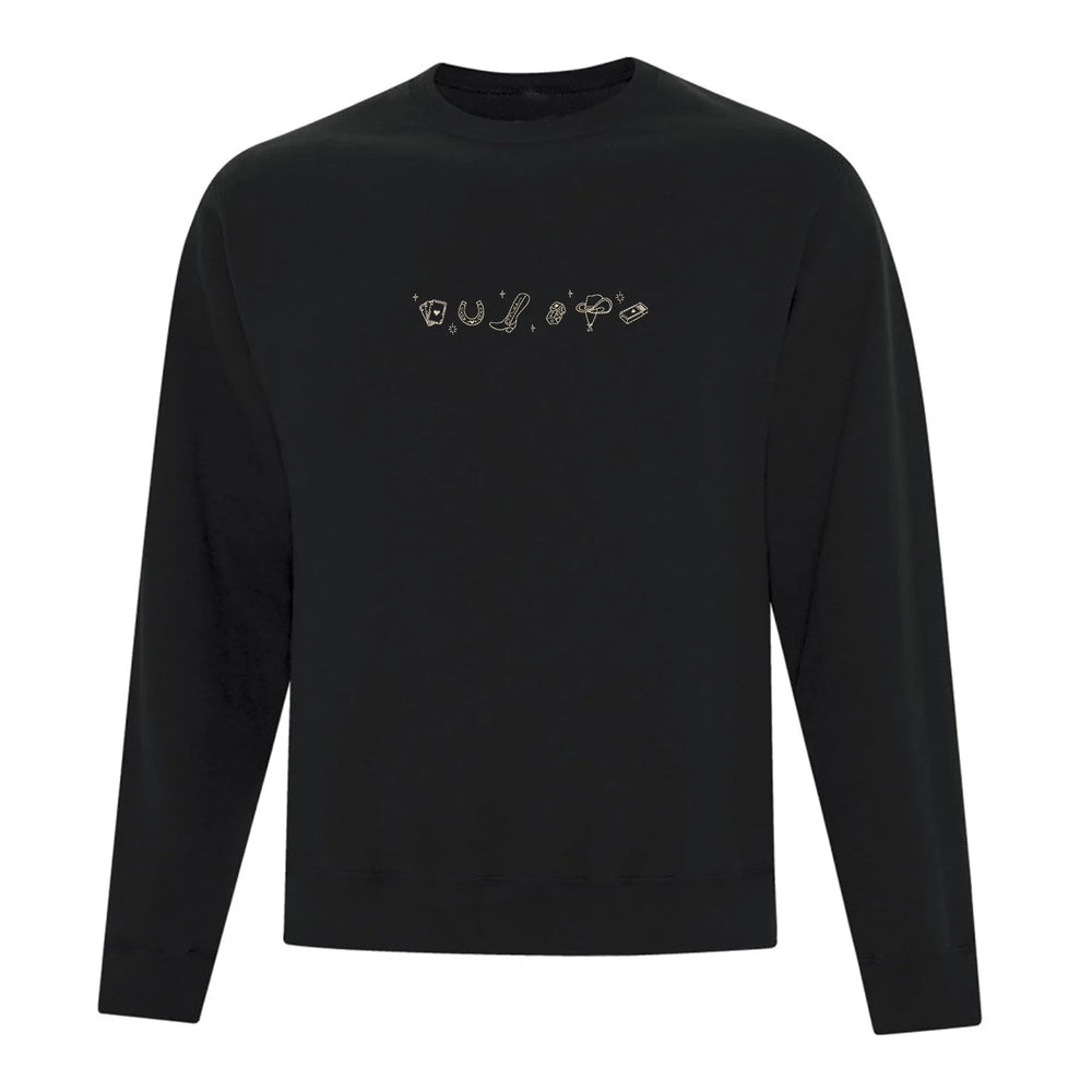 Embroidered Soft Cowgirl Crewneck