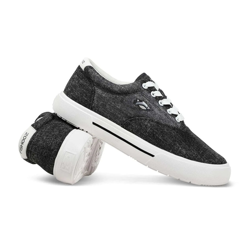 Fishooz Hommes Sunwashed Dentelle Noir/Blanc