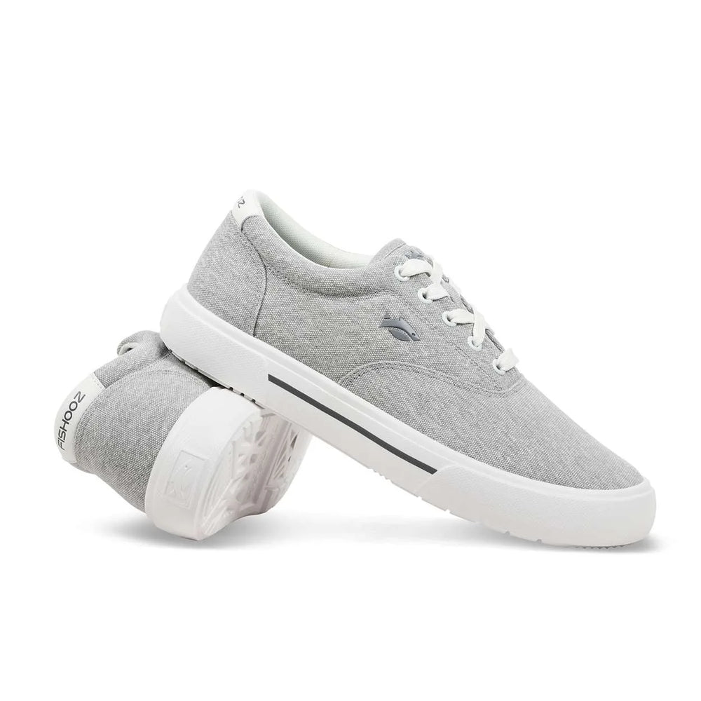 Fishooz Hommes Sunwashed Dentelle Gris/Blanc