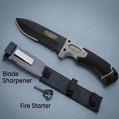 11" Dagger Hunting Knife - Black