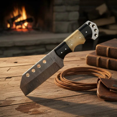 Couteau de chasse en acier Damas de 8,5 pouces