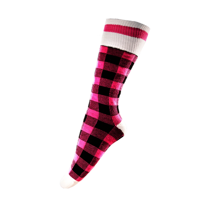 Chaussettes Pook Unisexe Laine Carreaux Roses