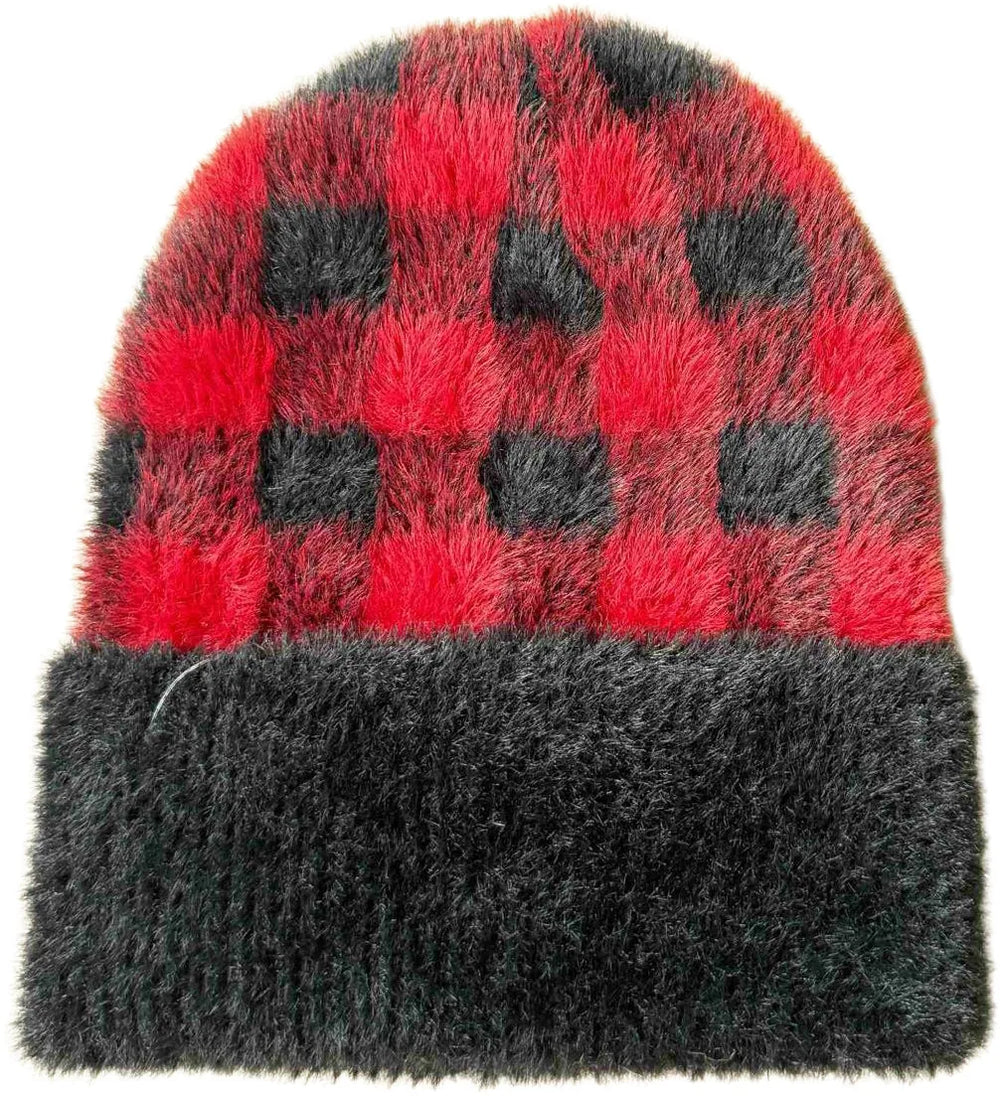 Tuque d'hiver unisexe à carreaux Pook