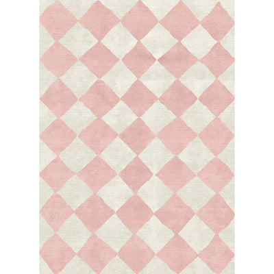 Trestres Checkered Malibu Pink & Ivory Rug