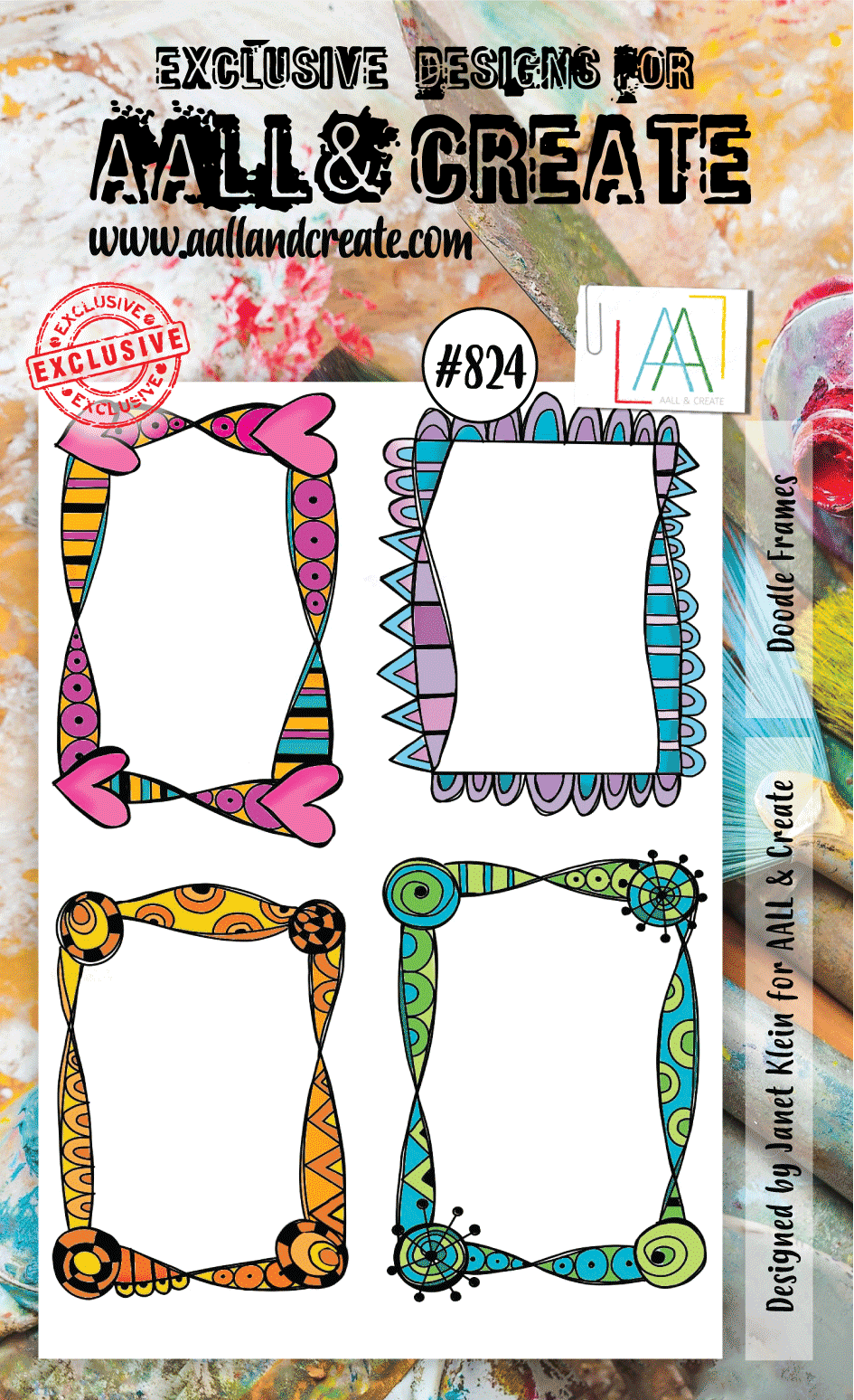 Jeu de tampons AALL and Create - 824 - Cadre gribouillis