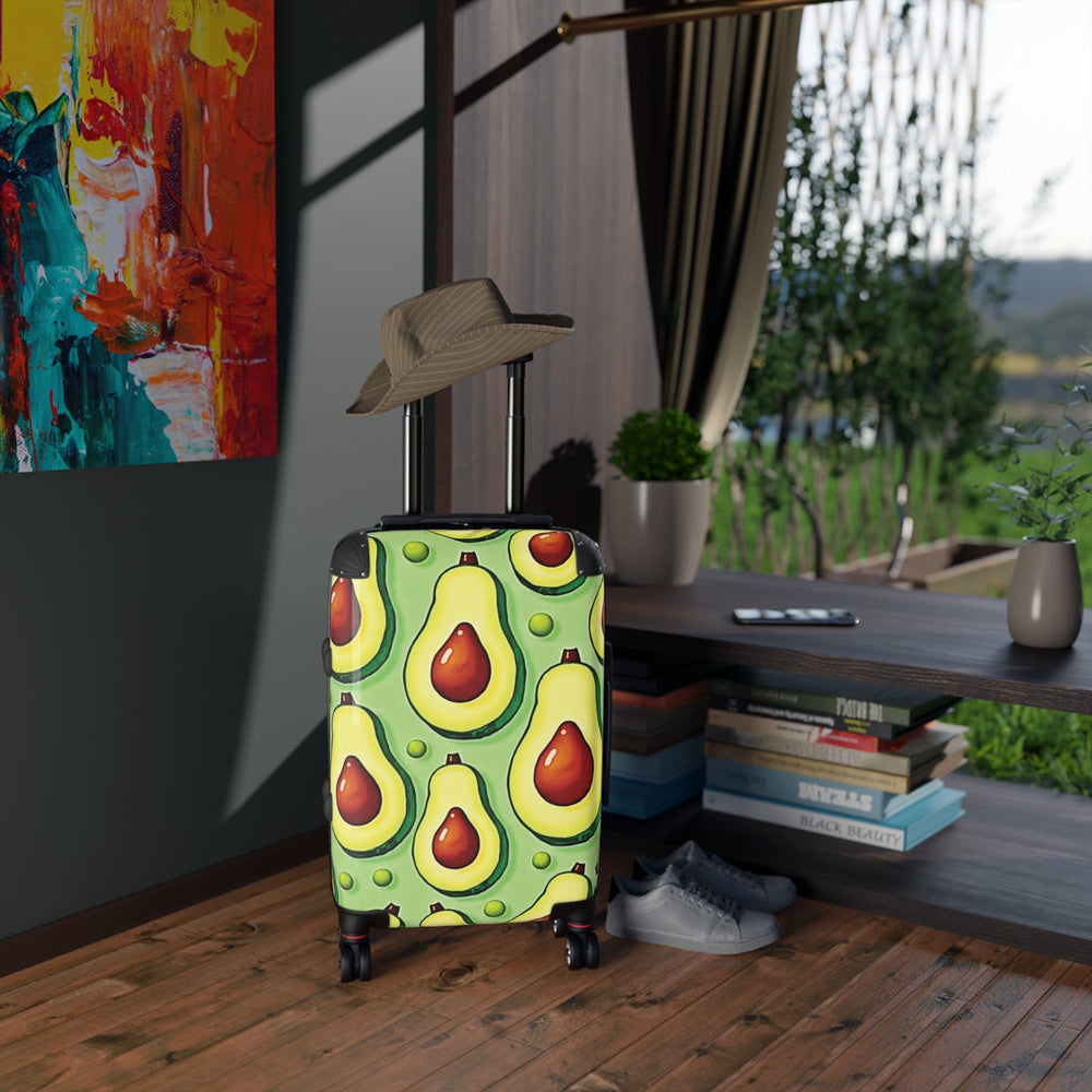Valise à motif d'avocat – Bagage cabine imprimé de fruits colorés