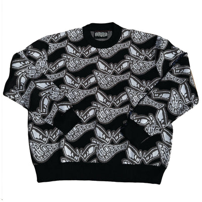 Frosted Skateboards 'Smile All Over' Knit Sweater - Black