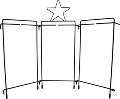 Support de table pliable 4 po x 9 po avec crochet en étoile - Gris