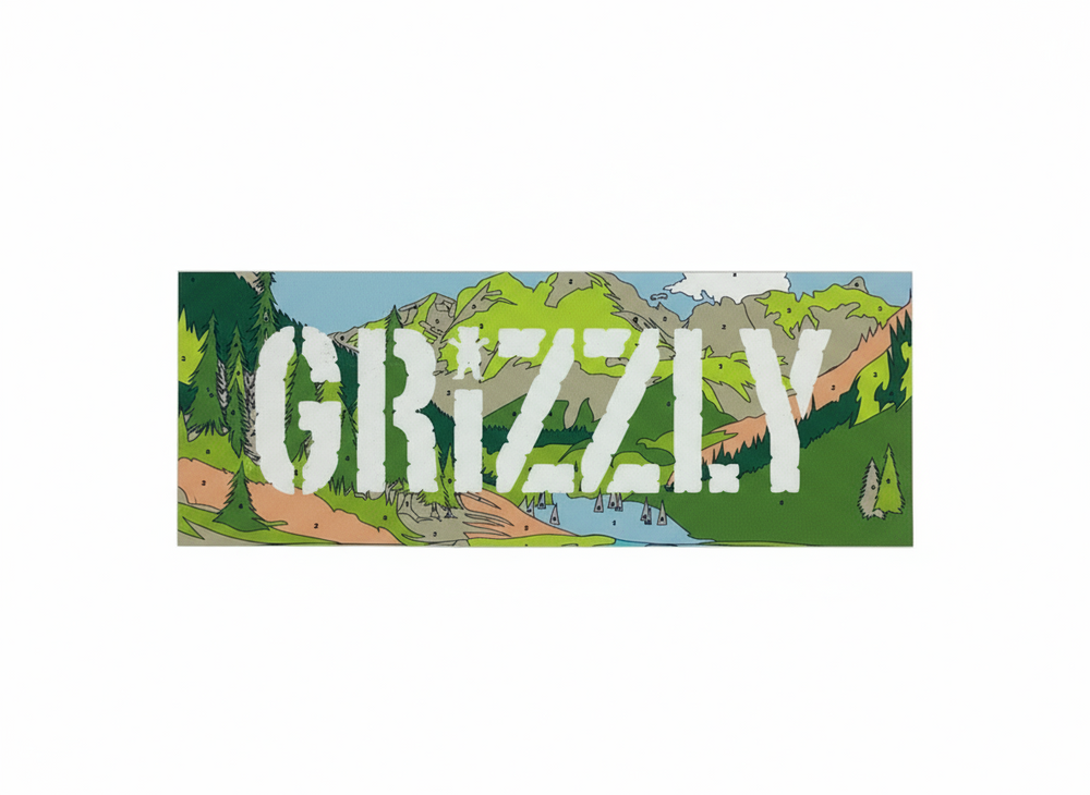 Grizzly Griptape 'Paint' Sticker - Green