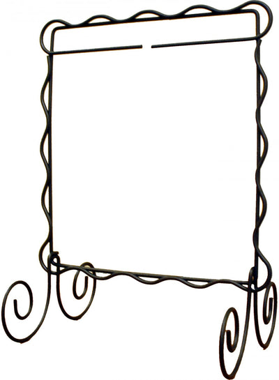Support de table simple festonné de 6 po x 6 po - Charbon