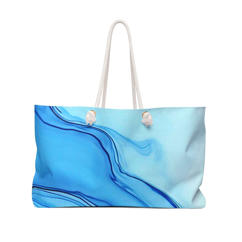 Blue Marble Wave Weekender Bag | Ocean Abstract Large Tote Bag