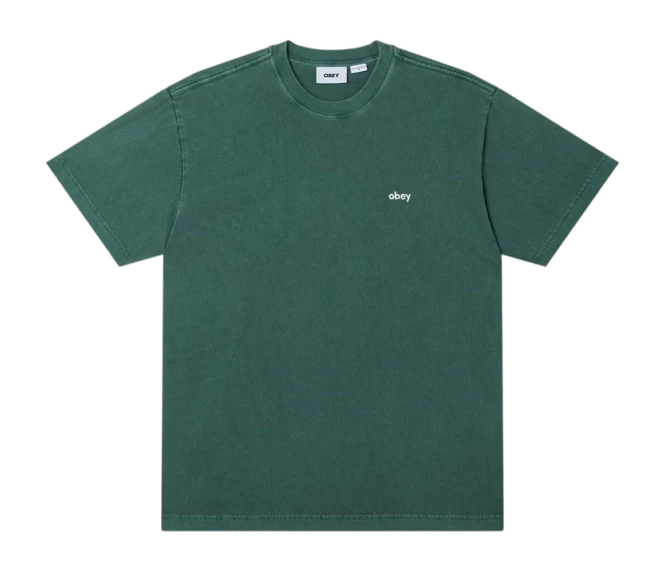 Obey 'Lowercase Pigment' Heavyweight Tee - Pine Needle
