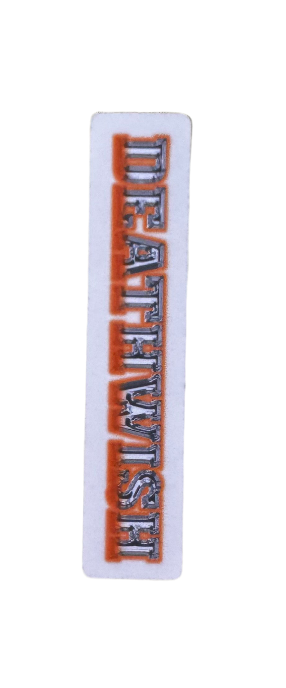 Autocollant Deathwish 'Chrome Logo' - Orange