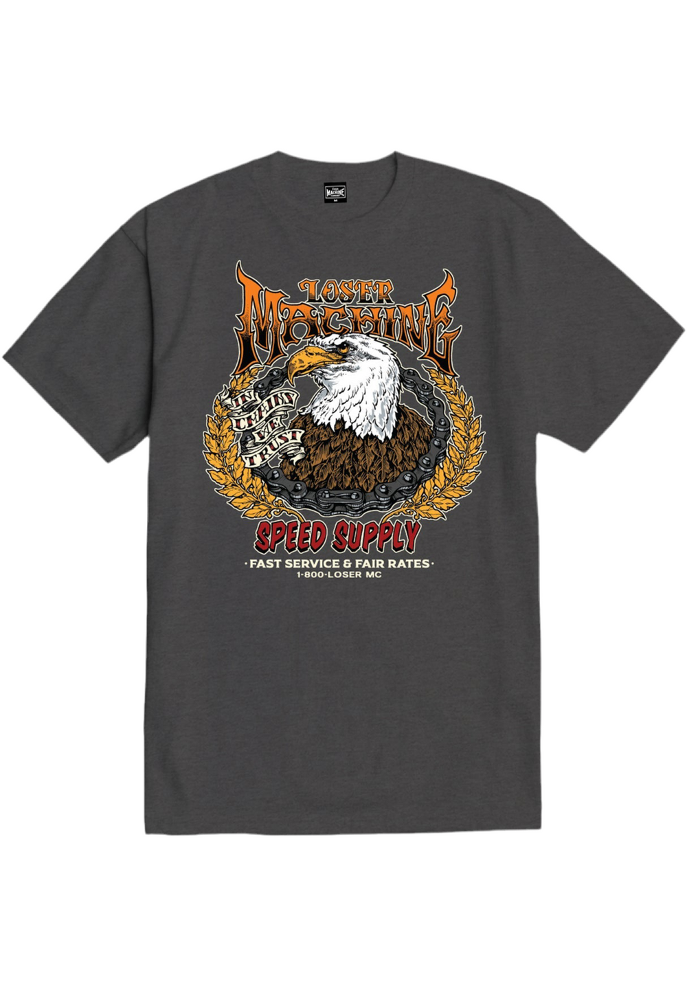 Loser Machine 'Speed Supply' Tee - Heather Charcoal