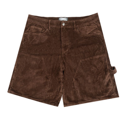 Frosted Skateboards 'Carpenter Cords' Baggy Shorts - Coffee