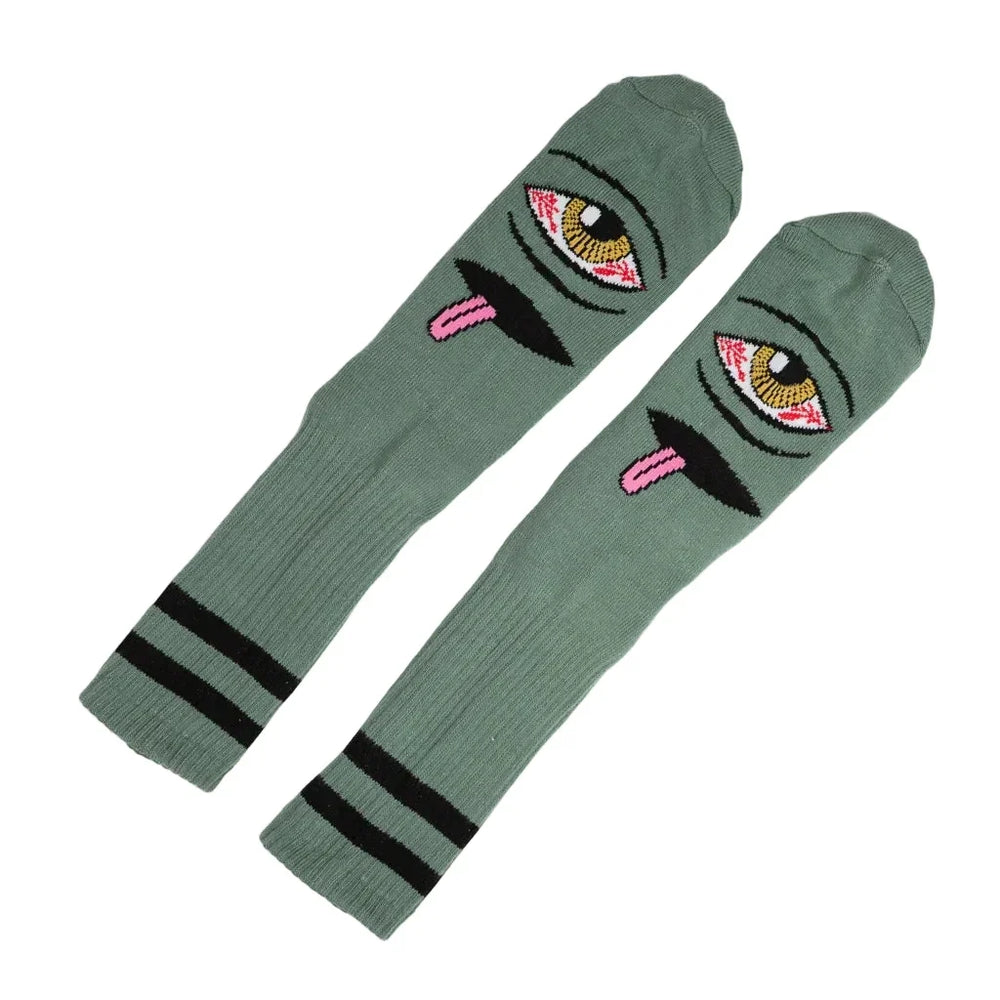 Toy Machine 'Bloodshot Eye' Crew Socks - Forest