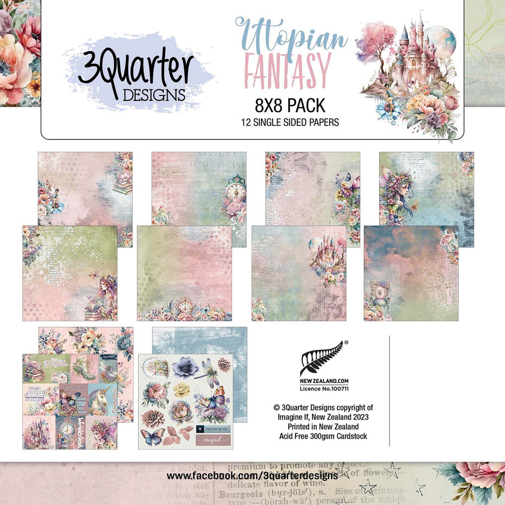 Bloc de papier fantaisie utopique 20,3 cm x 20,3 cm