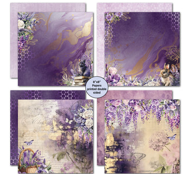 3Quarter Designs Lilac Euphoria 8x8 Paper Pack