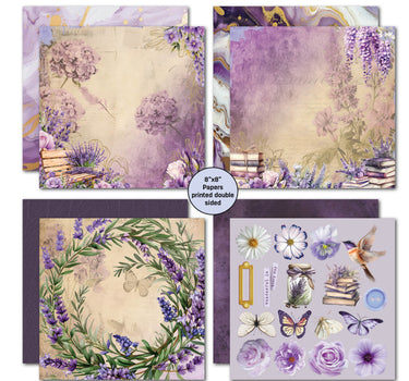 3Quarter Designs Lilac Euphoria 8x8 Paper Pack