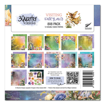 Pack de papier 3Quarter Designs "Visiting Fairyland" 8x8