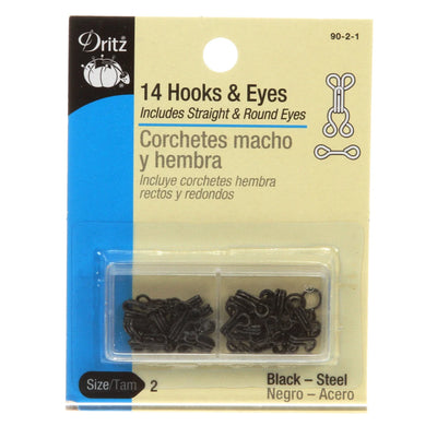 Dritz - Agrafes - Agrafe et œillet Noir Taille 2
