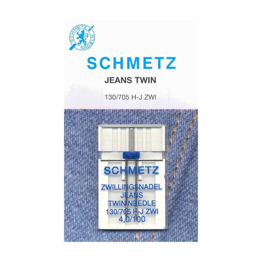 SCHMETZ #1738 Denim Twin Needles Carded - 100/16 4mm - 1 Piece — Cottage Quilting Ltd.