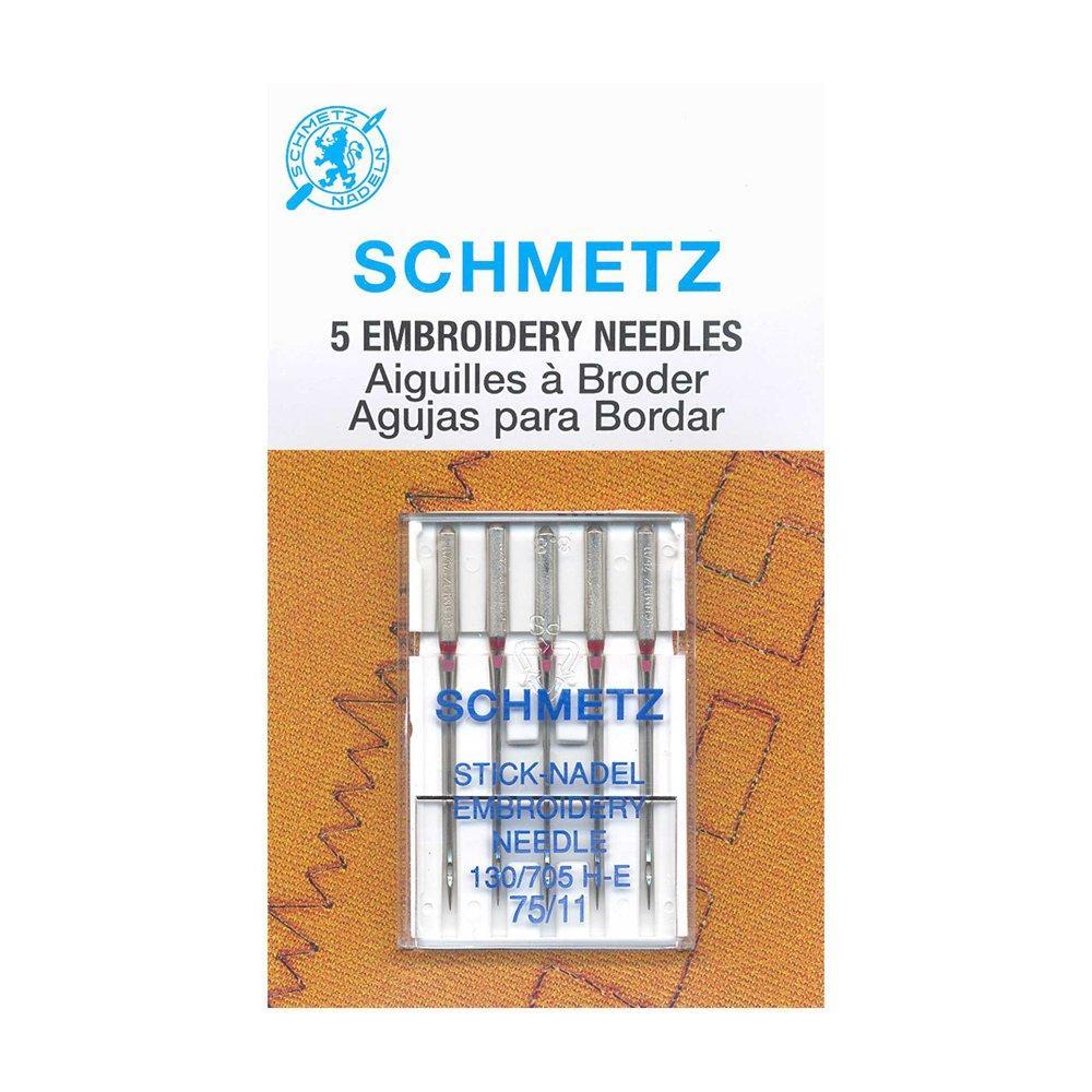 SCHMETZ #1745 Embroidery Needles Carded - 75/11 - 5 Pieces — Cottage Quilting Ltd.