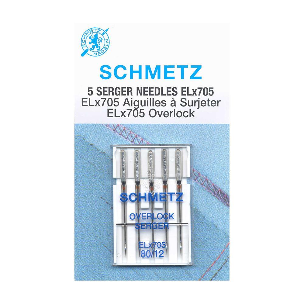 SCHMETZ #1820 Serger Needles Elx705 Carded - 80/12 - 5 Pieces — Cottage Quilting Ltd.