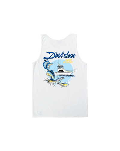 Dark Seas 'Reel Legends' Tank Top - White