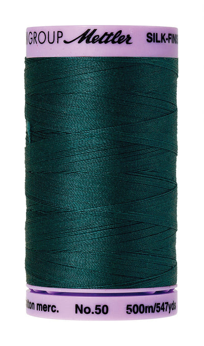 Fil de coton uni Mettler Silk-Finish 50wt 547 vg/500M Épinette