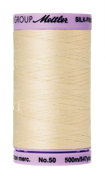Fil de coton uni Mettler Silk-Finish 50wt 547yd/500M Muslin