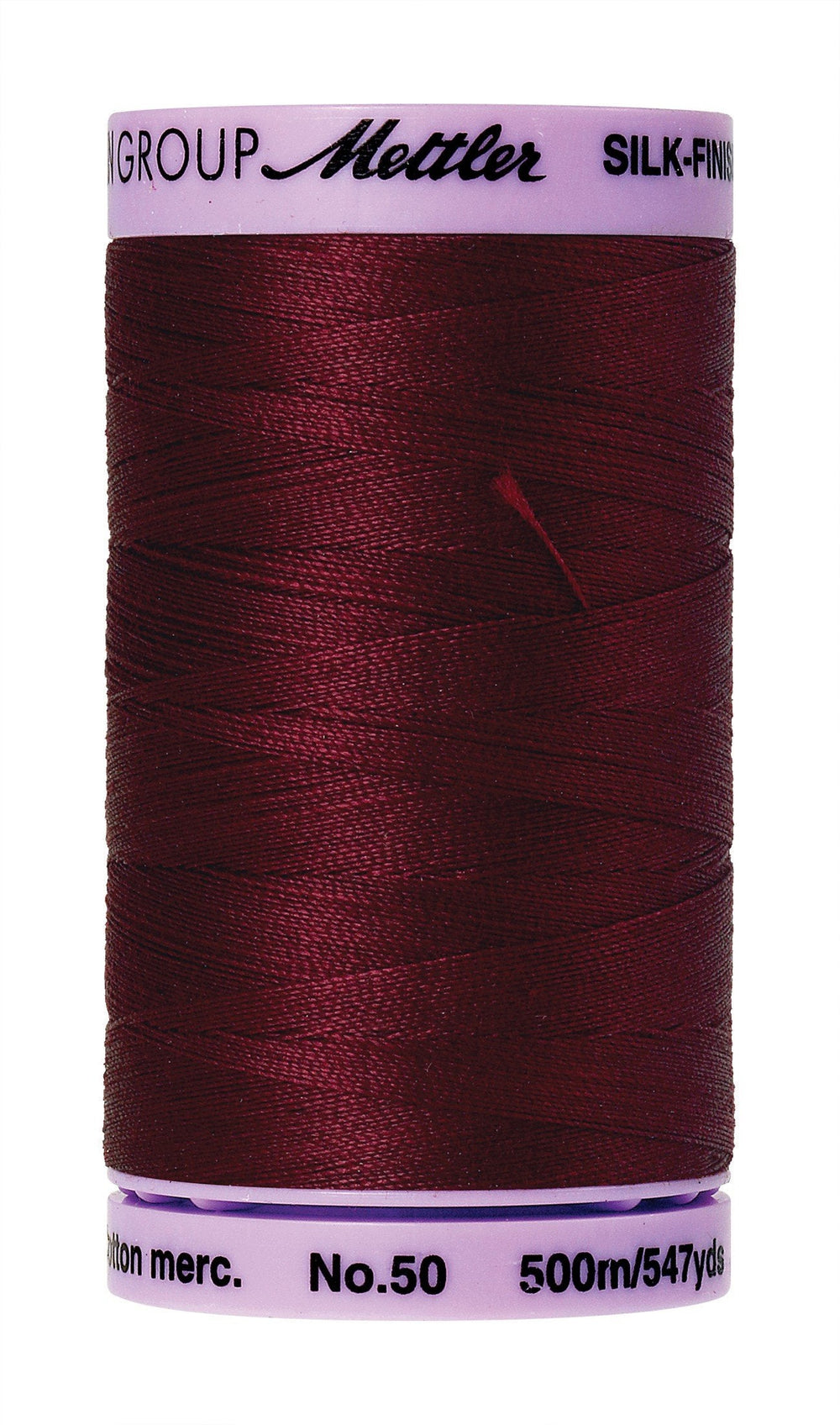Mettler Silk-Finish 50wt Fil Coton Uni 547 vg/500M Canneberge