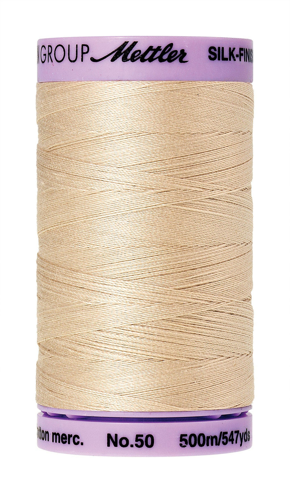 Fil Mettler Silk-Finish 50wt Coton Uni 547 vg/500M Ivoire