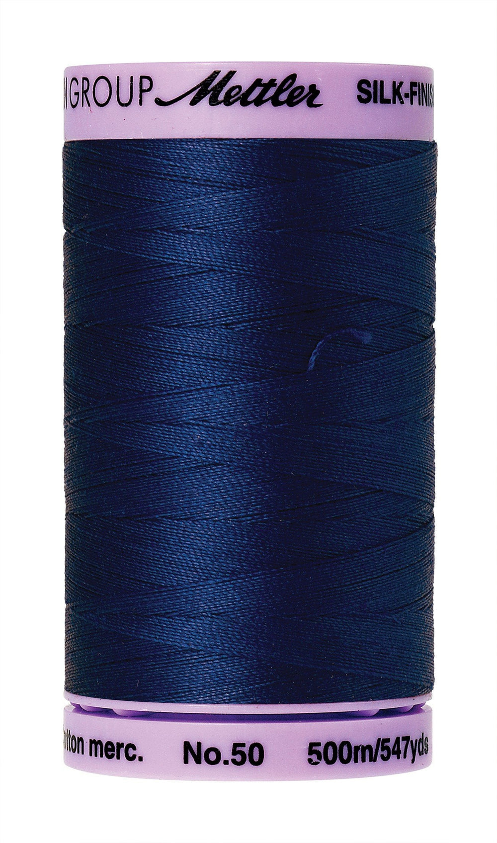 Mettler Silk-Finish 50wt Fil Coton Uni 547 vg/500M Bleu Impérial