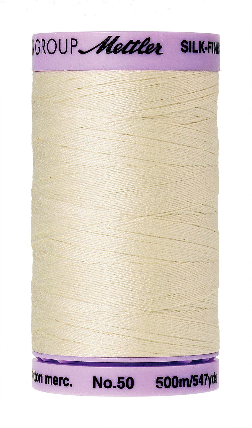Mettler Silk-Finish Coton 50wt 547yd/500M Blanc Antique