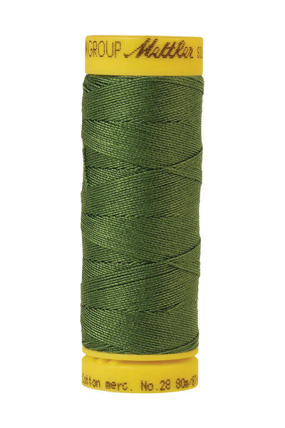 Mettler Silk-Finish 28wt Solid Cotton Thread 81YD Cypress