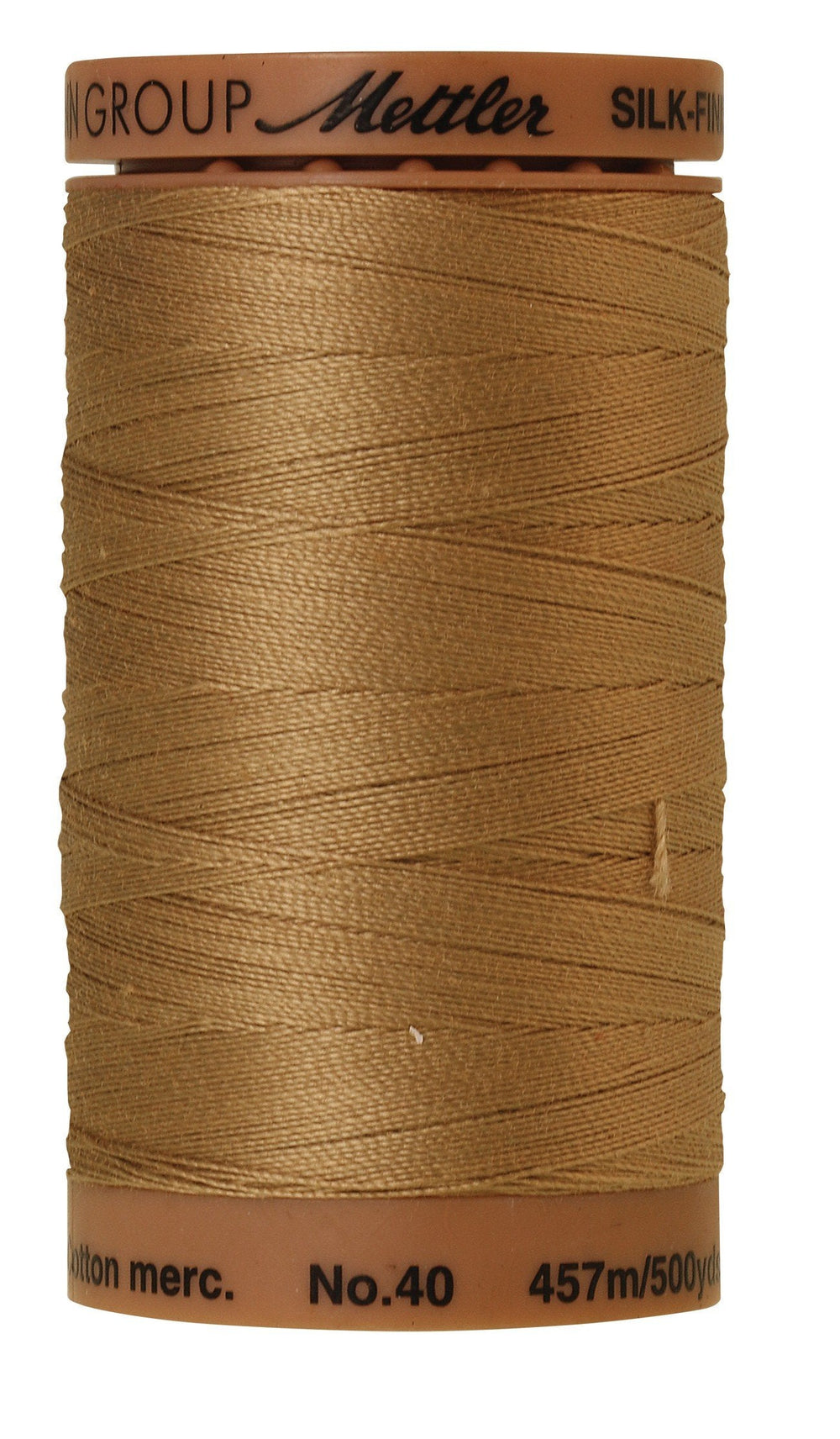 Mettler  Silk-Finish 40wt Solid Cotton Thread 500yd/457M Caramel Cream — Cottage Quilting Ltd.